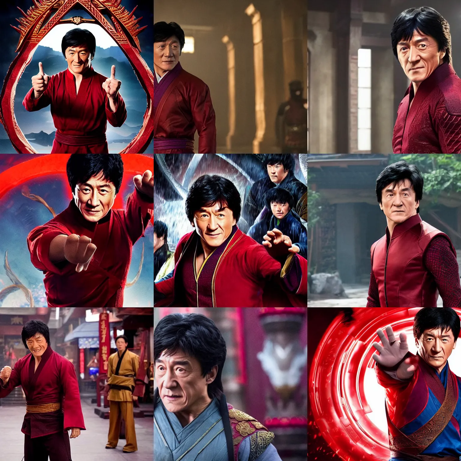 Prompt: jackie chan as shang - chi in the movie shang - chi and the legend of the ten rings