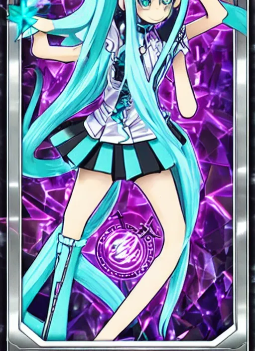 Prompt: hatsune miku yu-gi-oh card