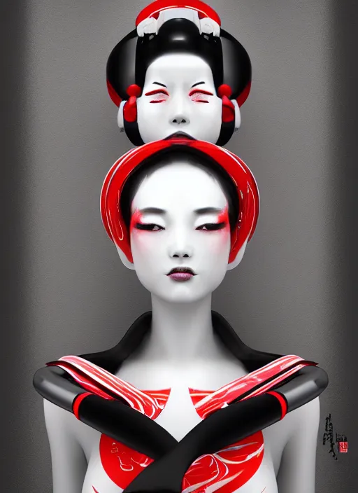 Prompt: robotic geisha, digital art, CGSociety