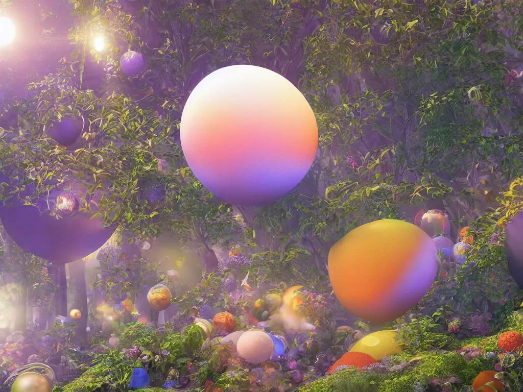 Image similar to 3 d render, sunlight study, the universe is a spheroid region 7 0 5 meters in diameter, art nouveau, by rachel ruysch and ( ( ( ( ( lisa frank ) ) ) ) ), 8 k, sharp focus, octane render