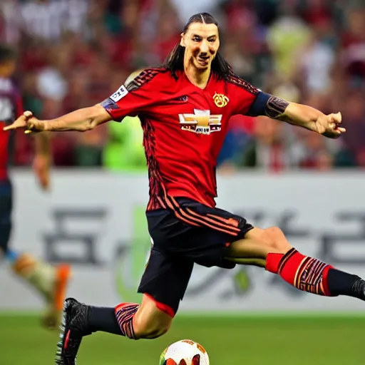 Prompt: ibrahimovic in the jungle
