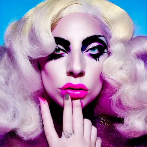 Image similar to lady gaga artpop act 2 album cover shot by nick knight, canon, showstudio, billboard, highly realistic. high resolution. highly detailed. dramatic. 8 k. 4 k.
