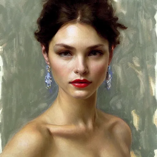 Image similar to ultra realistic portrait of a beautiful woman, intricate, elegant, highly detailed, smooth, sharp focus, by gil elvgen, greg manchess, mucha