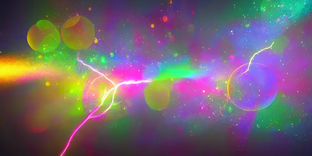 Image similar to bubbles, award winning, volumetric lightning, 8k, hyper colorful, digital art