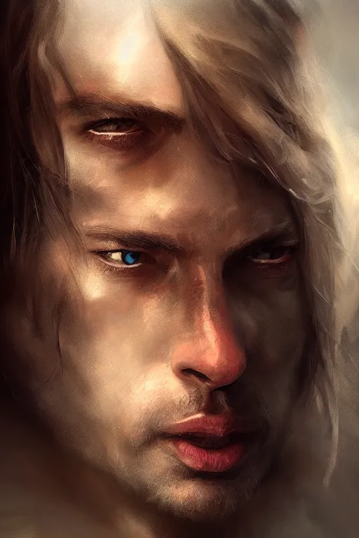 Prompt: half - length portrait of a master of light. dramatic, emotions. fantasy, digital painting, hd, hyper detailed.