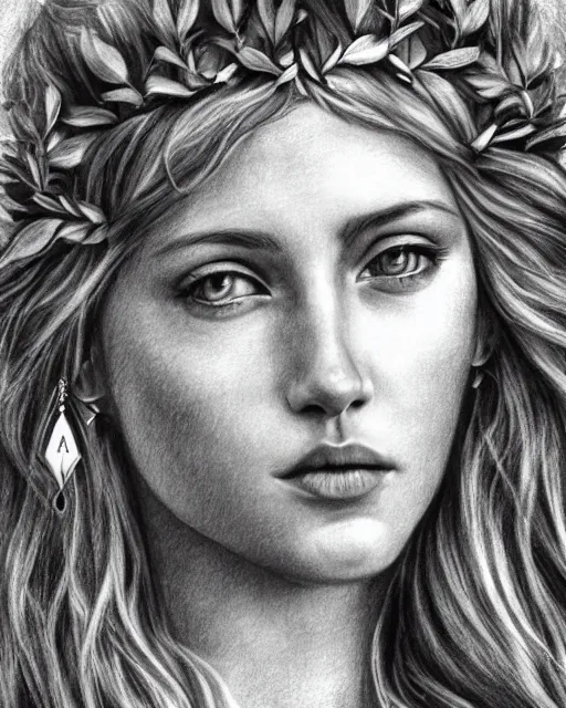 pencil drawing of a beautiful greek goddess aphrodite Stable