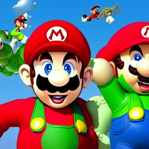 Image similar to realistic mario bros
