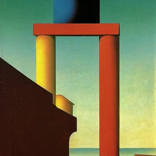 Image similar to “ painting of the problem of knowledge, philosophy, by de chirico, by magritte ”