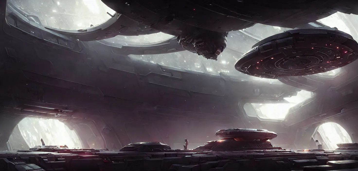 Image similar to the interior of an alien spacecraft, by greg rutkowski, trending on artstation