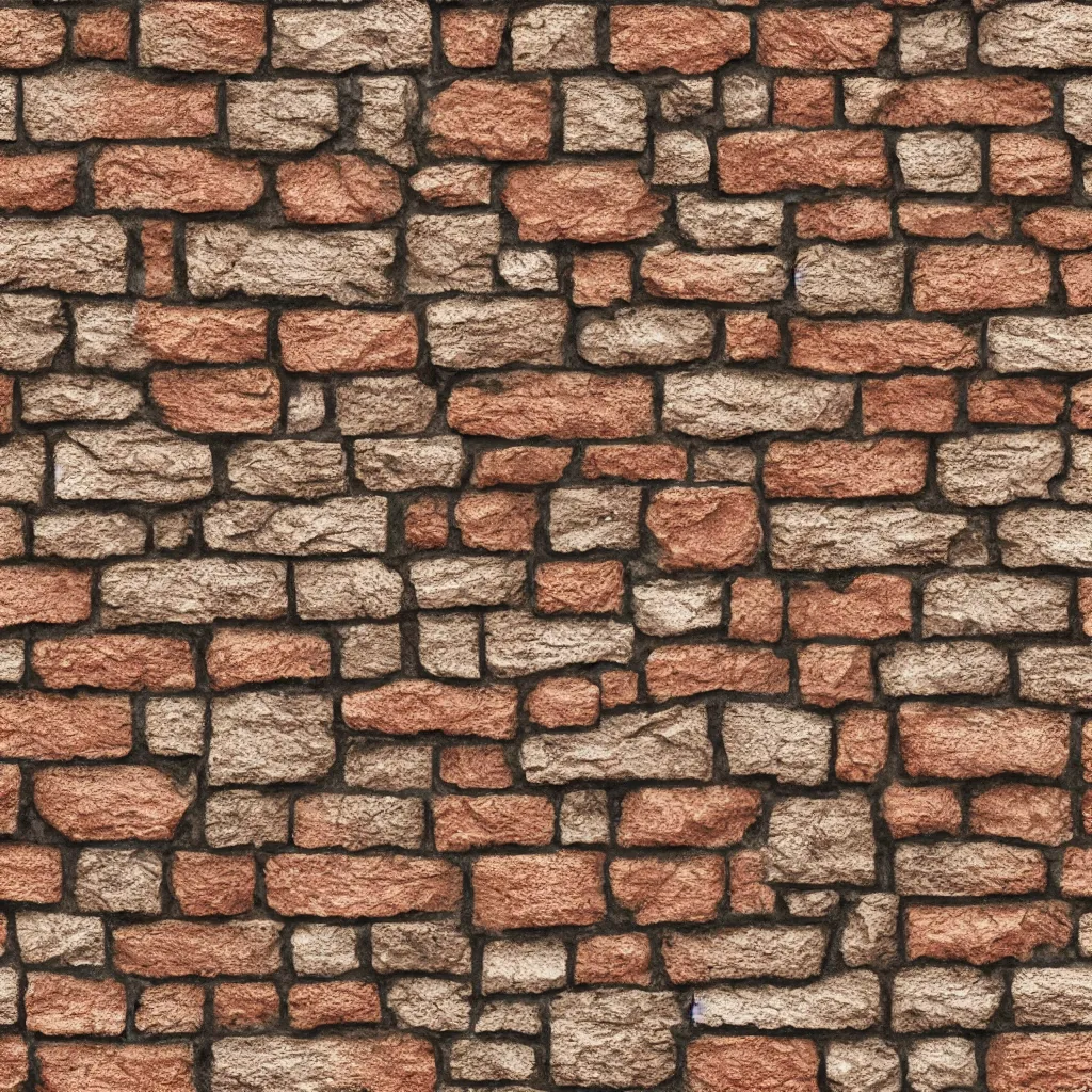 Prompt: a brick wall stone tile texture irregular diffuse albedo high detail 8k macro details seamless pattern