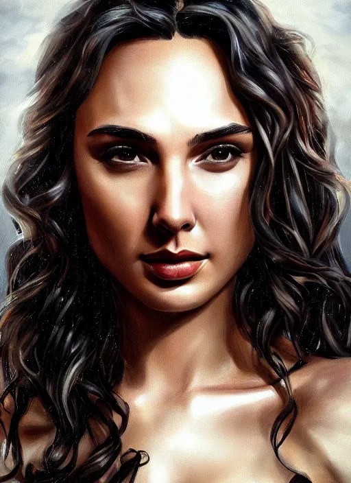 Prompt: a beautiful painting of Gal Gadot , very detailed, 4K, epic , trending on artstation, hd, masterpiece