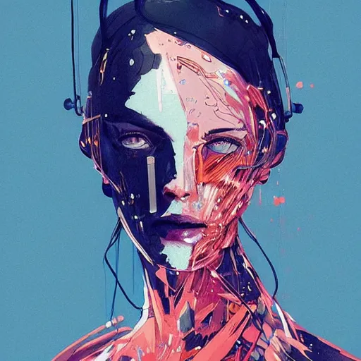 Image similar to a portrait of a character in a scenic environment by conrad roset, hyperdetailed, cyberpunk, cool, cybernetically enhanced, trending on artstation