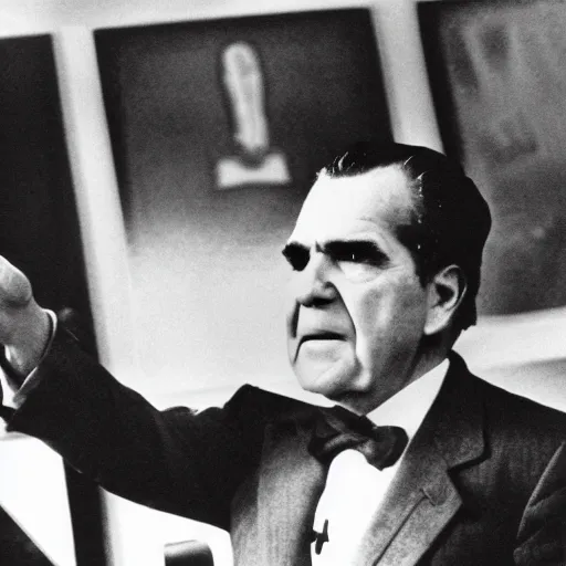 Prompt: a screenshot of Richard Nixon as a character in Morrowind,
