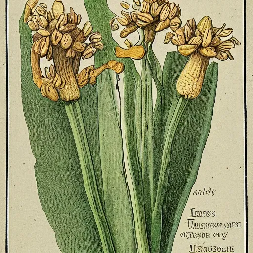 Image similar to ursine garlic, 1 9 th century nature illustration