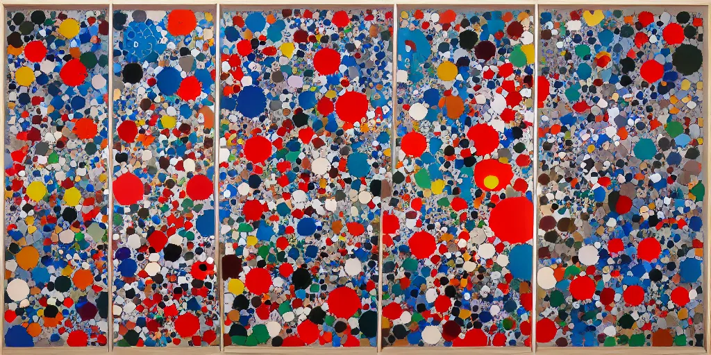 Image similar to Japanese art in the style of Damien Hirst