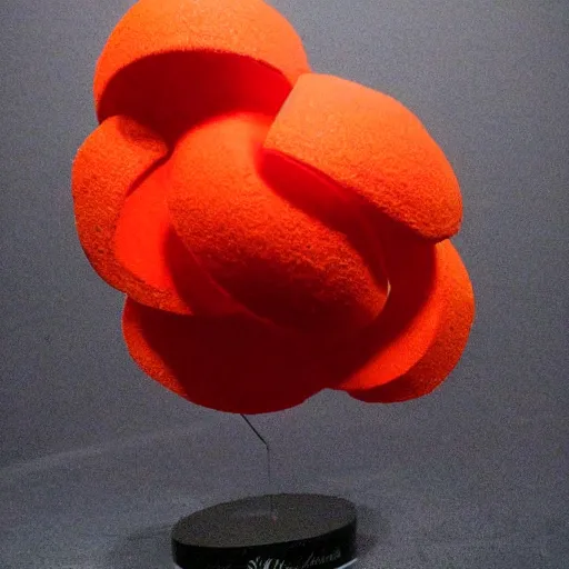 Image similar to cinnabar, warm orange lifelike by stuart immonen. a beautiful sculpture. the abyss above him shone with unflickering stars. one of the dots of light was earth. he didn't know which one.