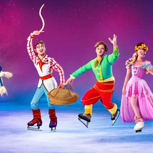 Prompt: disney on ice midsommar