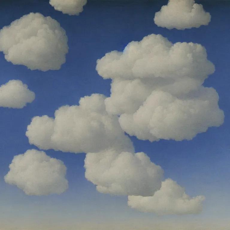 Image similar to portrait of a death, clouds in the background, by rene magritte, detailed painting, distance, middle centered, hd, hq, high resolution, high detail, 4 k, 8 k