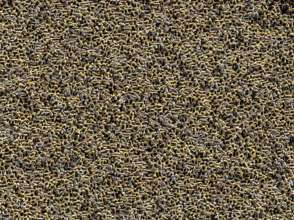 Image similar to swarm of bee's. infestation in the city