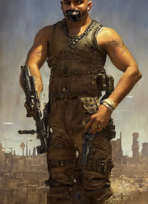 Prompt: buff Mr toad. cool cyberpunk toad soldier wearing a military vest and military gear (cyberpunk 2077). awesome toad. Iranian orientalist portrait by john william waterhouse and Edwin Longsden Long and Theodore Ralli and Nasreddine Dinet, oil on canvas. Cinematic, hyper realism, realistic proportions, dramatic lighting, high detail 4k