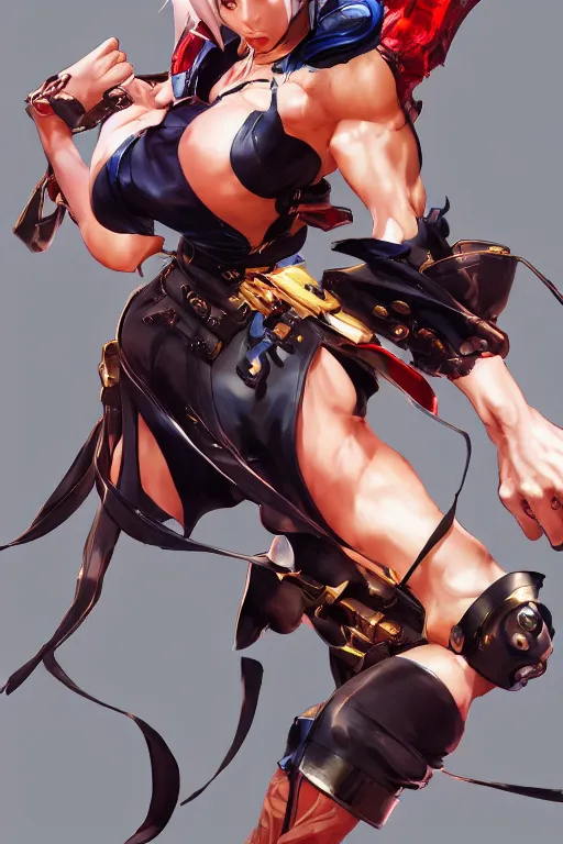 Image similar to Cammy from street fighting spinoff in blade and soul concept art on a render by the artist Hyung tae Kim , Shigenori Soejima, Jiyun Chae, Joe Madureira, trending on Artstation by Hyung tae Kim, artbook, Stanley Artgerm Lau, WLOP, Rossdraws , Shigenori Soejima