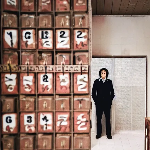 Prompt: a photography of a fugitive in the style of wes anderson