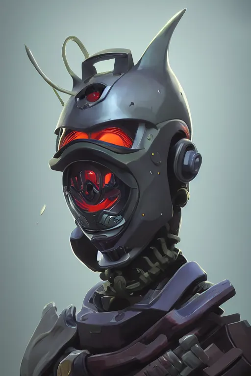 Image similar to epic mask helmet robot ninja portrait stylized as fornite style game design fanart by concept artist gervasio canda, behance hd by jesper ejsing, by rhads, makoto shinkai and lois van baarle, ilya kuvshinov, rossdraws global illumination radiating a glowing aura global illumination ray tracing hdr render in unreal engine 5