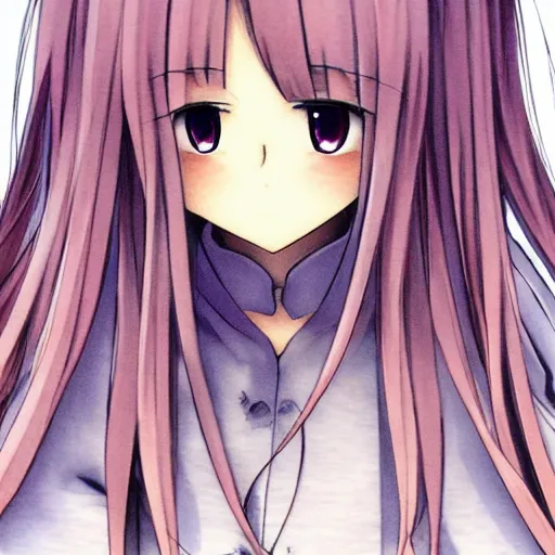 Image similar to a portrait of a beautiful anime girl, long hair