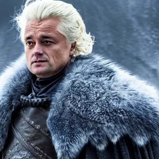 Prompt: geert wilders as the ice king in game of thrones