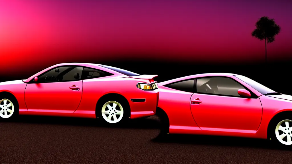 Image similar to Toyota Celica 2009, city sunset night, cinematic color, photorealistic, highly detailed