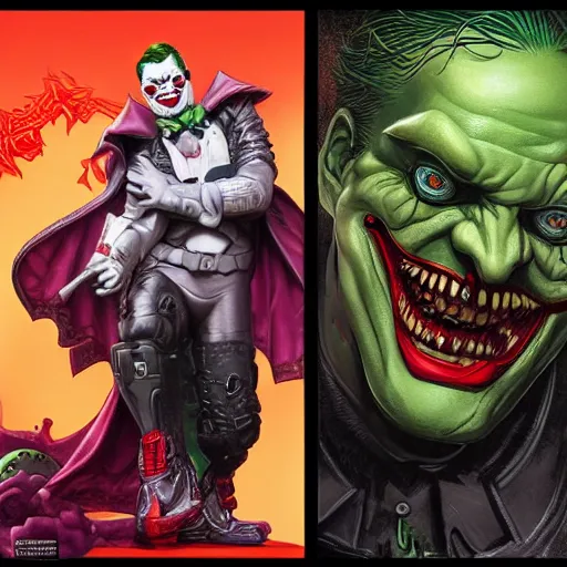 Image similar to joker as the doom slayer, pixar style, by tristan eaton stanley artgerm and tom bagshaw.