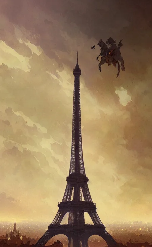 Prompt: a personification of the country france, eiffel tower, highly detailed, digital painting, artstation, concept art, sharp focus, illustration, art by greg rutkowski and alphonse mucha