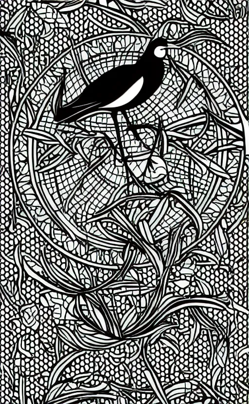 Image similar to poker card design, simple aesthetic, vector line art, solid colors, japanese crane bird in center, rounded elements, vivid colors, clean style, trending on kickstarter