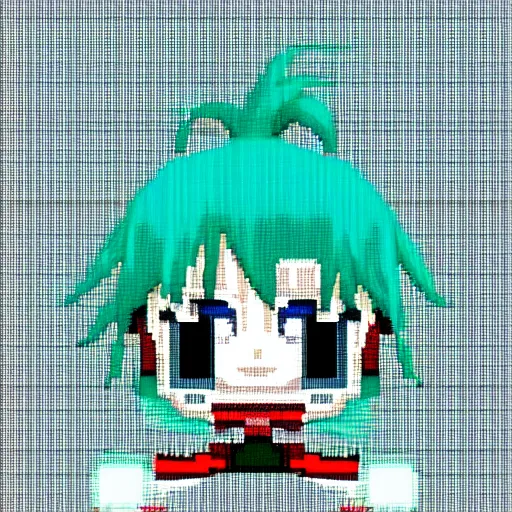 Image similar to miku pixel art