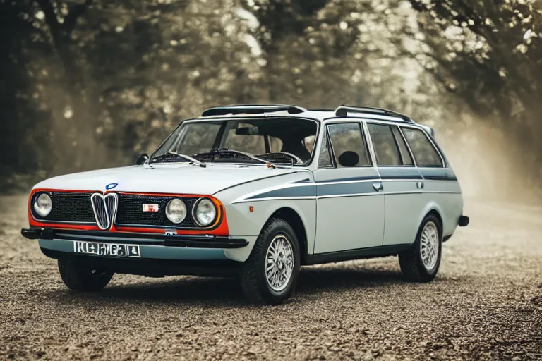 Image similar to 1965 Lancia Delta Integrale BMW M1 estate wagon, XF IQ4, 150MP, 50mm, F1.4, ISO 200, 1/160s, natural light, Adobe Photoshop, Adobe Lightroom, photolab, Affinity Photo, PhotoDirector 365