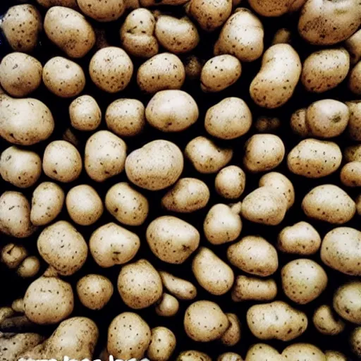 Prompt: Beautiful Photograph of an infinite infinite infinite Mall with many potatoes potatoes potatoes potatoes on the floor