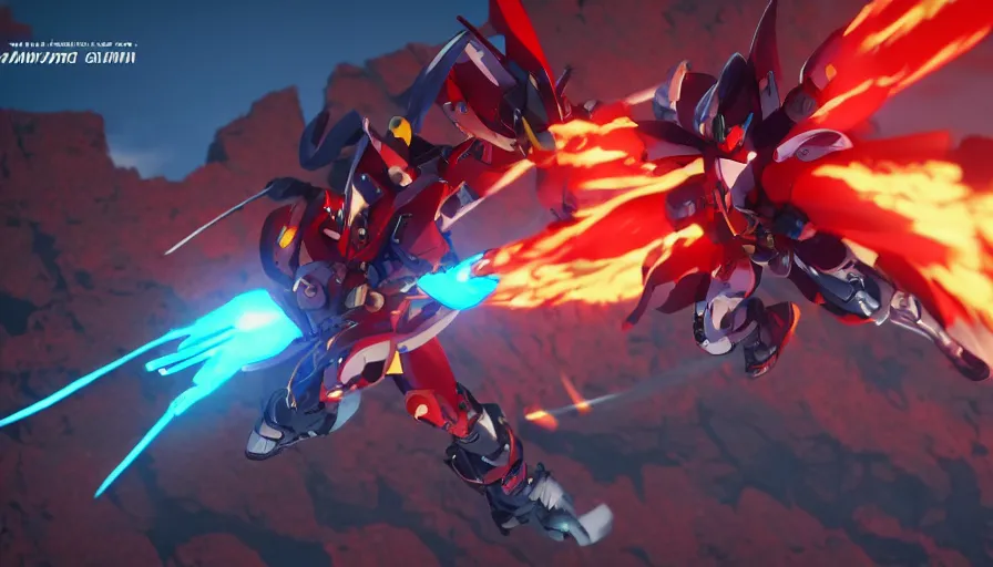 Image similar to Fantastic Gurren Lagann in Unreal Engine 5, Octane, Redshift, 4k High Detail