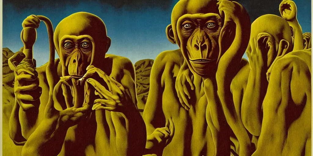 Image similar to Monkeypox Ebola Covid-19 by Richard Corben, by by René Magritte, surrealism, gothic, baroque