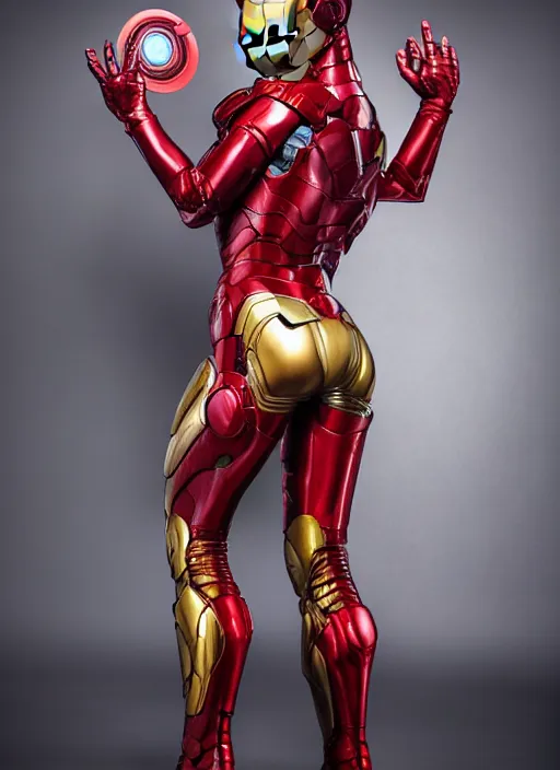 Prompt: portrait of lindsey pelas as iron man, by francis giancobetti, natural light, detailed face, canon eos c 3 0 0, ƒ 1. 8, 3 5 mm, 8 k, medium - format print, full body shot