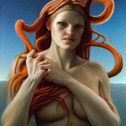 Image similar to an amazing masterpiece of art by gerald brom 🐐 🔥 serafina pekkola