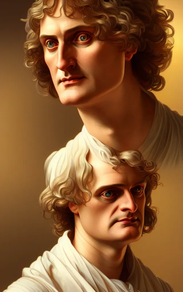 Image similar to symmetry portrait of isaac newton, studio lighting, intricate, elegant, highly detailed, digital painting, artstation, concept art, smooth, sharp focus, illustration, art by artgerm and greg rutkowski and alphonse mucha