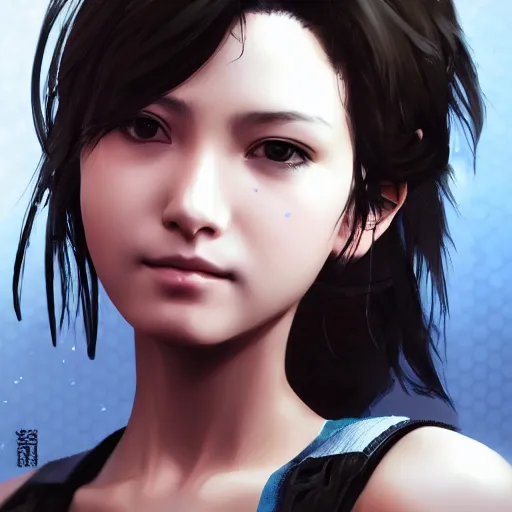 Prompt: highly detailed portrait of a cute young lady by Yoji Shinkawa, 4k resolution