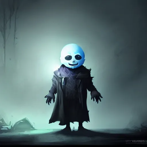 Image similar to photorealistic dark fantasy concept art of different versions of sans with his eye glowing, dynamic lighting, stunning visuals, ray tracing, beautiful scenery, cinematic, full body portrait, ultra detailed, hyper detail, stunning detail