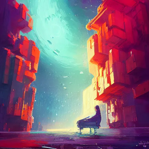 Image similar to eisberg floating in space, by anato finnstark, by alena aenami, by john harris, by ross tran, by wlop, by andreas rocha