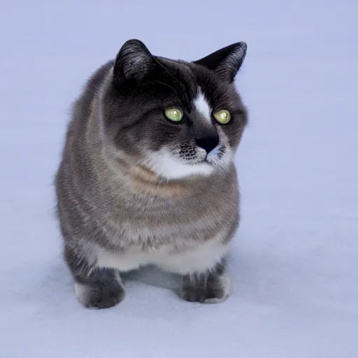 Image similar to photo of a cat and harp seal hybrid
