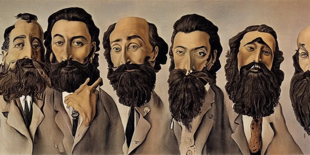 Image similar to bearded nation by salvador dali