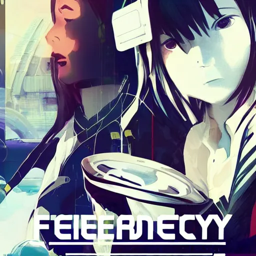 Prompt: Frequency indie album cover, luxury advertisement, white and navy colors. highly detailed post-cyberpunk sci-fi close-up schoolgirl in asian city in style of cytus and deemo, mysterious vibes, by Ilya Kuvshinov, by Greg Tocchini, nier:automata, set in half-life 2, beautiful with eerie vibes, very inspirational, very stylish, with gradients, surrealistic, dystopia, postapocalyptic vibes, depth of filed, mist, rich cinematic atmosphere, perfect digital art, mystical journey in strange world, beautiful dramatic dark moody tones and studio lighting, shadows, bastion game, arthouse