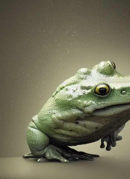 Prompt: hyperrealism, detailed textures, photorealistic 3 d, a massive frog emerging from a fluffy cloud, ultra realistic, cinematic, intricate, cinematic light, concept art, illustration, art station, unreal engine 8 k