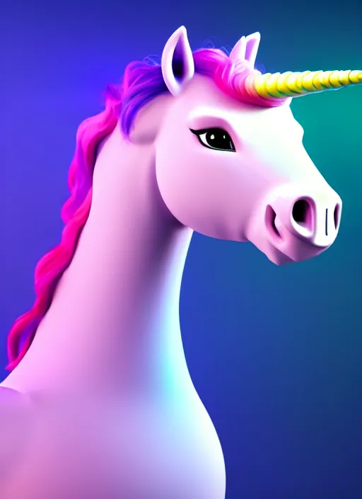 Image similar to unicorn wearing big vr headset, vr headset in techno background, soft gradient texture, realistic 3 d render, high lights, 4 k, high detailed photography, 5 0 mm lens, rich vivid colors, smooth gradients, depth of field, cinematic, hyper realism, high detail, octane render, unreal engine, 8 k