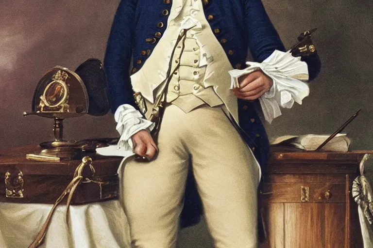 Image similar to george washington dressed as a member of mumford and sons